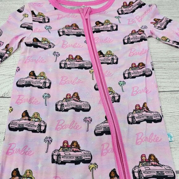 Posh Peanut Bamboo Zippered Romper Cruisin Barbie Size 6-9m